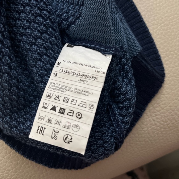 NWT - United Colors of Benetton x JCC+ Kids’ Sweater - Size 7-8 Years Old - Picture 4 of 5